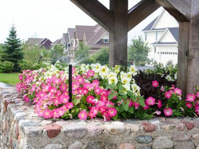 HOA raised flowerbed irrigation